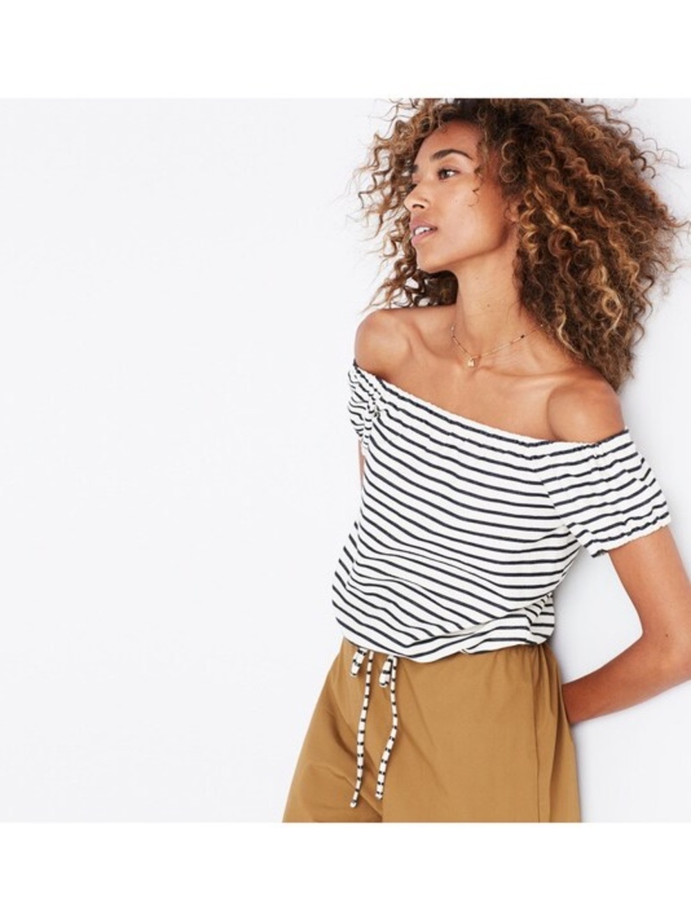 Striped Melody Off-the-Shoulder Top Madewell